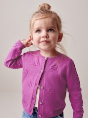 Purple Bobble Cardigan (3mths-10yrs) - Image 4 of 7