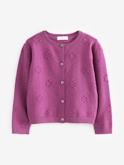Purple Bobble Cardigan (3mths-10yrs) - Image 5 of 7