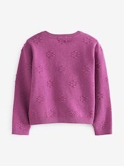 Purple Bobble Cardigan (3mths-10yrs) - Image 6 of 7