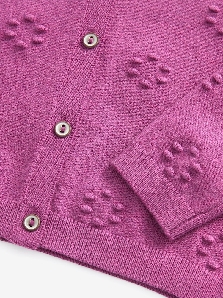 Purple Bobble Cardigan (3mths-10yrs) - Image 7 of 7