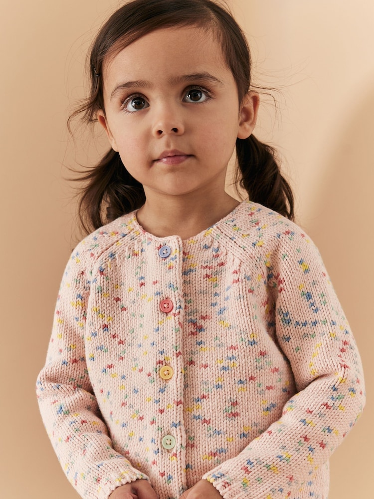 Pink Rainbow Spot Cardigan (3mths-7yrs) - Image 1 of 7