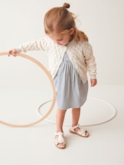 Bela - Pointelle pletena jopa (3mths-10yrs) - Slika 3 iz 9