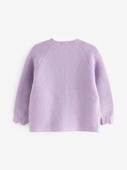 Pink 100% Cotton Crochet Character Cardigan (3mths-7yrs) - Image 6 of 7