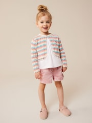 Regenbogenfarben - Gehäkelte Strickjacke aus 100 % Baumwolle (3M.–10J.) - Bild 2 von 7