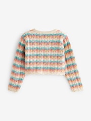 Regenbogenfarben - Gehäkelte Strickjacke aus 100 % Baumwolle (3M.–10J.) - Bild 6 von 7