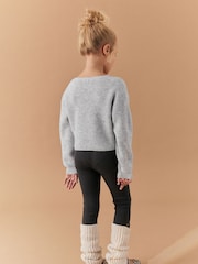 Grey Knitted Twist Front Jumper (5-16yrs) - Image 3 of 7