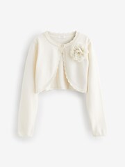 Ecru - Corsage Occassion Kurze Strickjacken Cardigan (12Monate bis16Jahre) - Bild 1 von 1