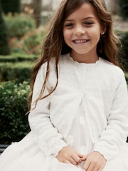 Ecru - Pointelle Occassion Cardigan (3-16yrs) - Image 1 of 9