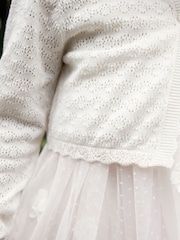 Ecru - Pointelle Occassion Cardigan (3-16yrs) - Image 9 of 9