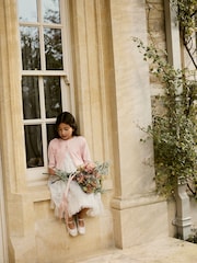 Pink Sequin Flower Shrug Cardigan (3mths-16yrs) - Image 4 of 6