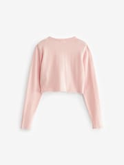 Pink Sequin Flower Shrug Cardigan (3mths-16yrs) - Image 5 of 6