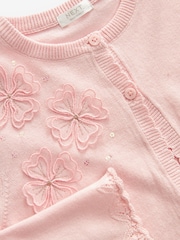 Pink Sequin Flower Shrug Cardigan (3mths-16yrs) - Image 7 of 7
