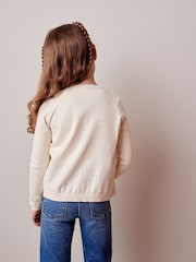 Ecru Cream Button-Up Cardigan (3-16yrs) - Image 4 of 8