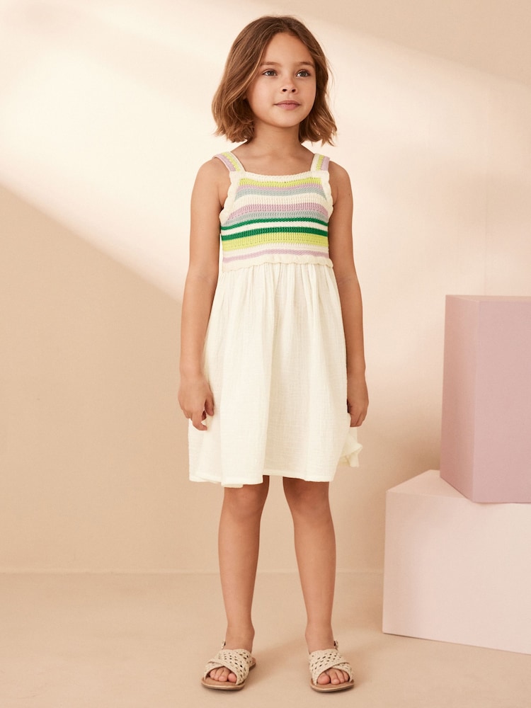 White Crochet Dress (3-16yrs) - Image 1 of 4