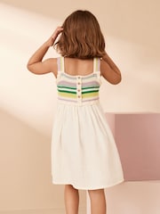 White Crochet Dress (3-16yrs) - Image 3 of 4