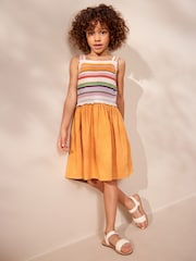 Yellow Crochet Dress (3-16yrs) - Image 1 of 7