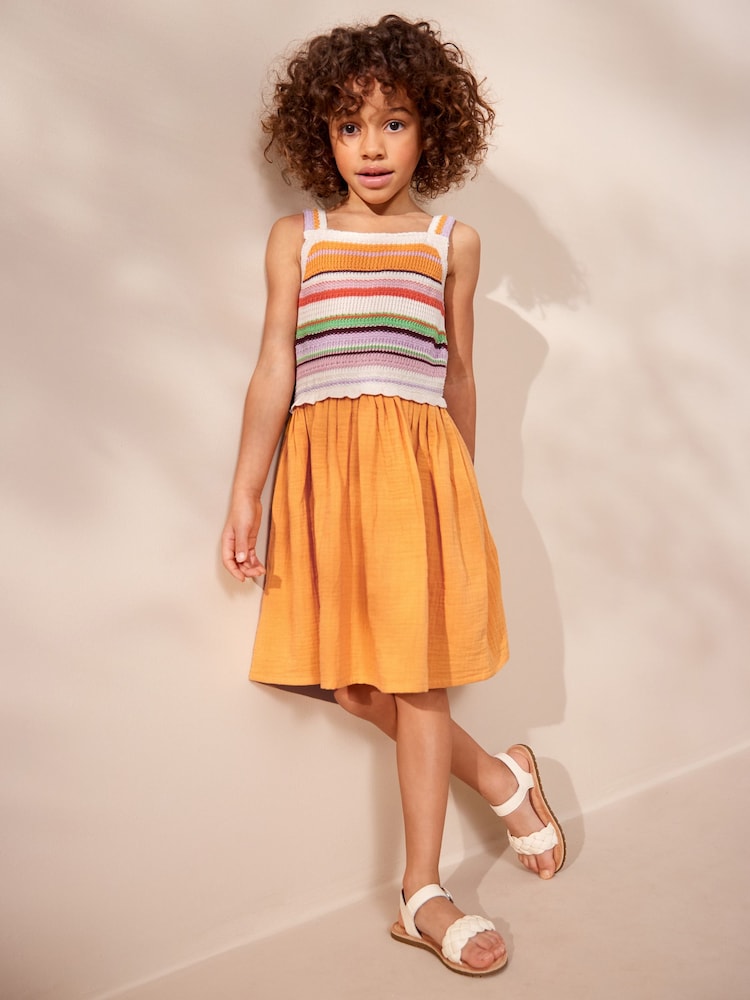 Yellow Crochet Dress (3-16yrs) - Image 1 of 7
