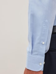 Light Blue Regular Fit Easy Care Single Cuff Oxford Shirt - Image 6 of 9