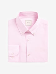 Rose clair - Ajustement régulier - Chemise Oxford à manchette simple facile d’entretien - Image 6 de 8