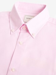 Rose clair - Ajustement régulier - Chemise Oxford à manchette simple facile d’entretien - Image 7 de 8