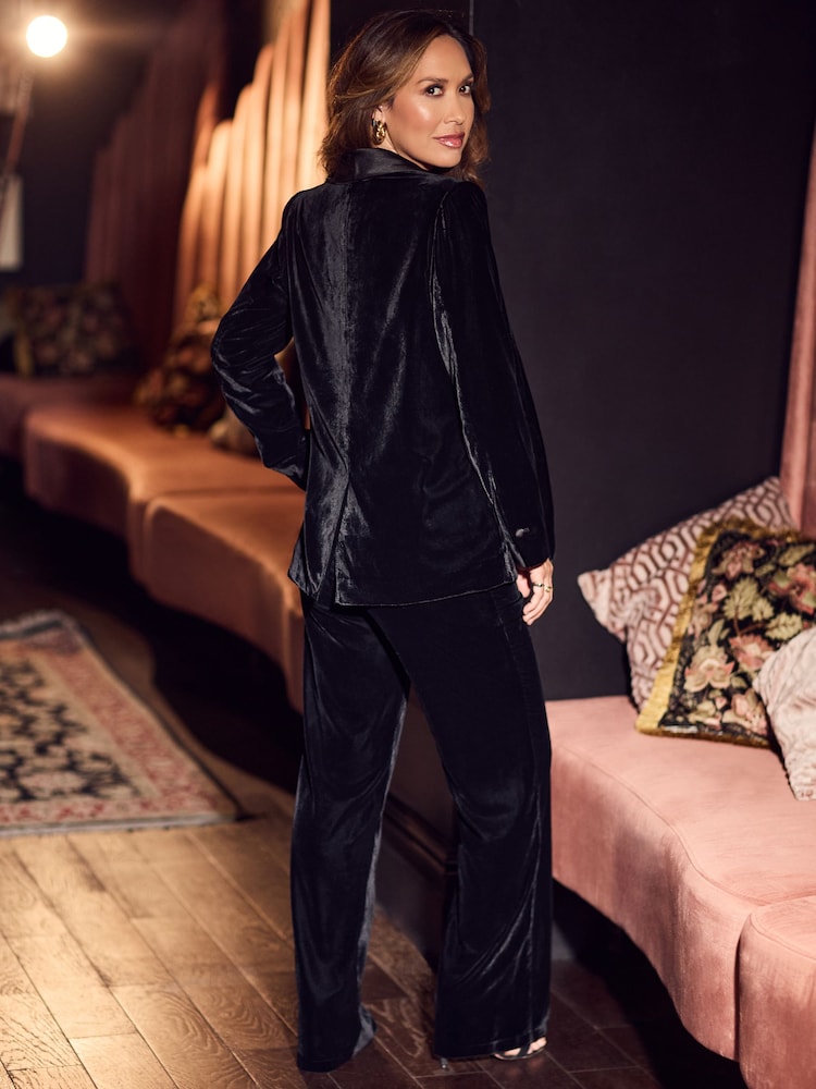 Myleene Klass Velvet Suit Black Trousers - Image 2 of 4