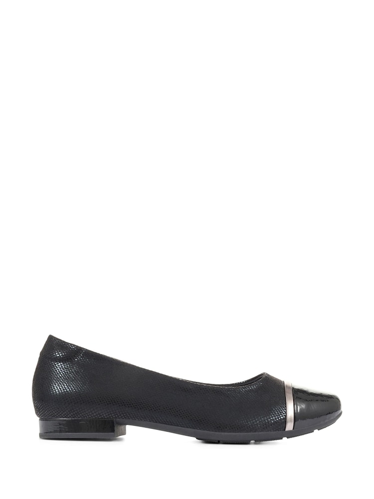 Pavers Black Pavers Ballet Black Flats - Image 1 of 5