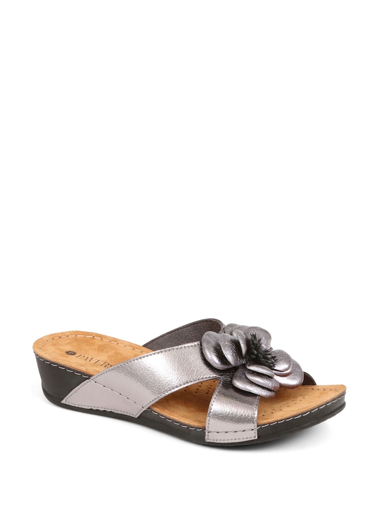 Pavers Silver Pavers Embellished Mule Sandals - Image 2 of 5 Pavers Silver Pavers Embellished Mule Sandals - Image 2 of 5