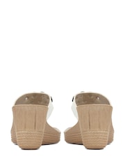Pavers White Pavers Toe Post Wedge Sandals - Image 3 of 5