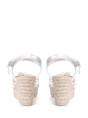 Pavers Silver Strappy Wedge Sandals - Image 3 of 5