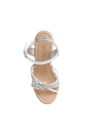 Pavers Silver Strappy Wedge Sandals - Image 4 of 5