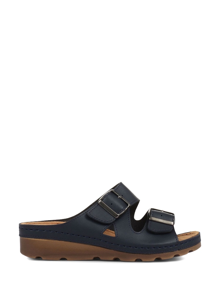 Pavers Blue Pavers Adjustable Black Mule Sandals - Image 1 of 5