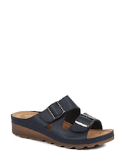 Pavers Blue Pavers Adjustable Black Mule Sandals - Image 3 of 5