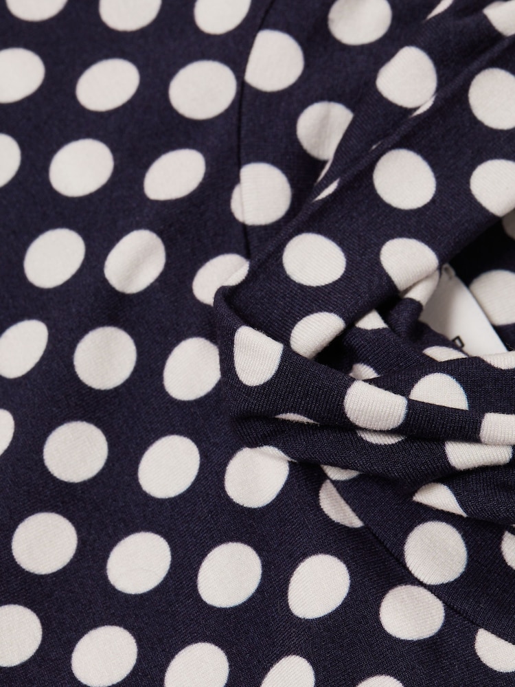 Reiss Navy/White Casey 9-14 yrs Polka Dot Roll Neck Top - Image 6 of 6 Reiss Navy/White Casey 9-14 yrs Polka Dot Roll Neck Top - Image 6 of 6