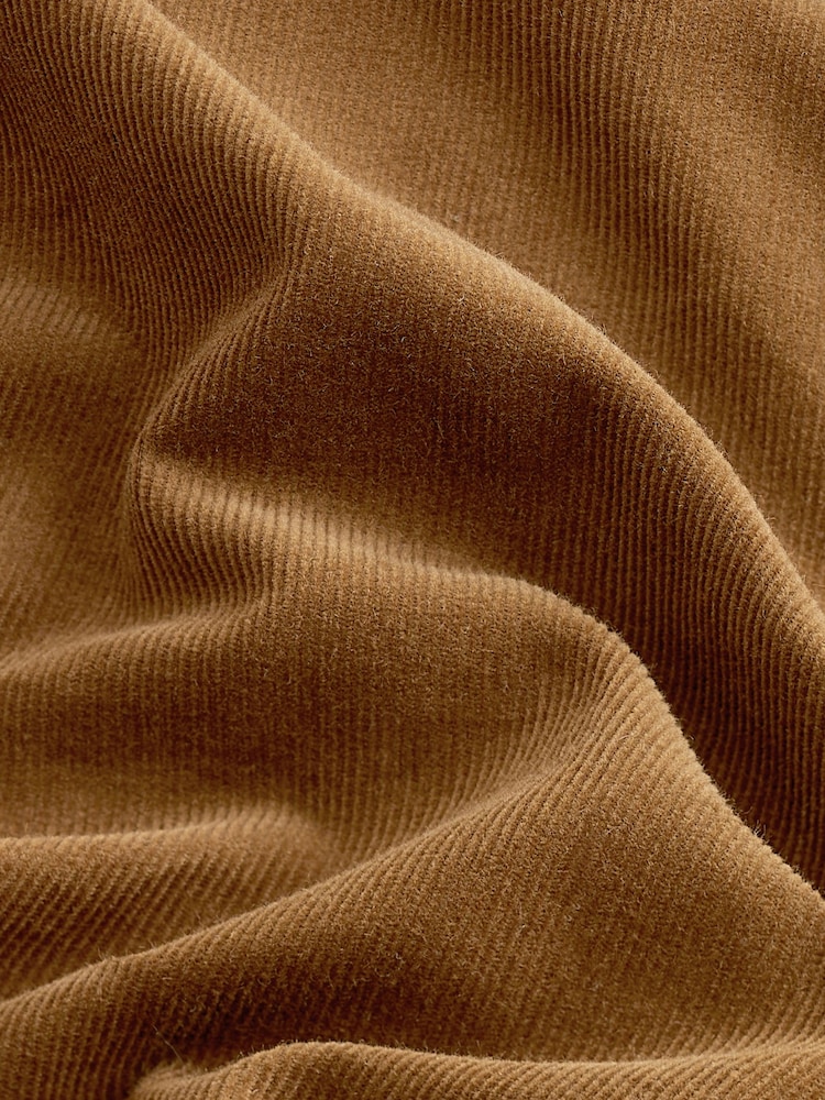 Brown Cord Twin Pocket Western Long Sleeve 100% Cotton Shirt - Image 9 of 9