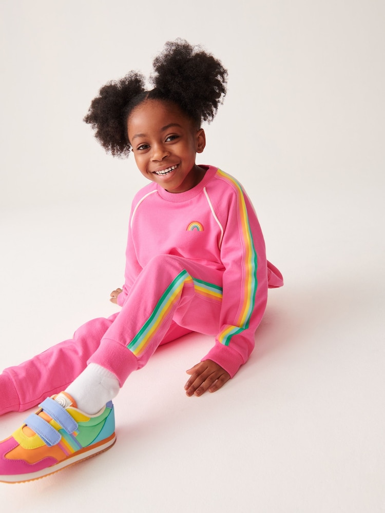 Little Bird by Jools Oliver Pink Sweatshirt and Joggers Set - Image 1 of 1