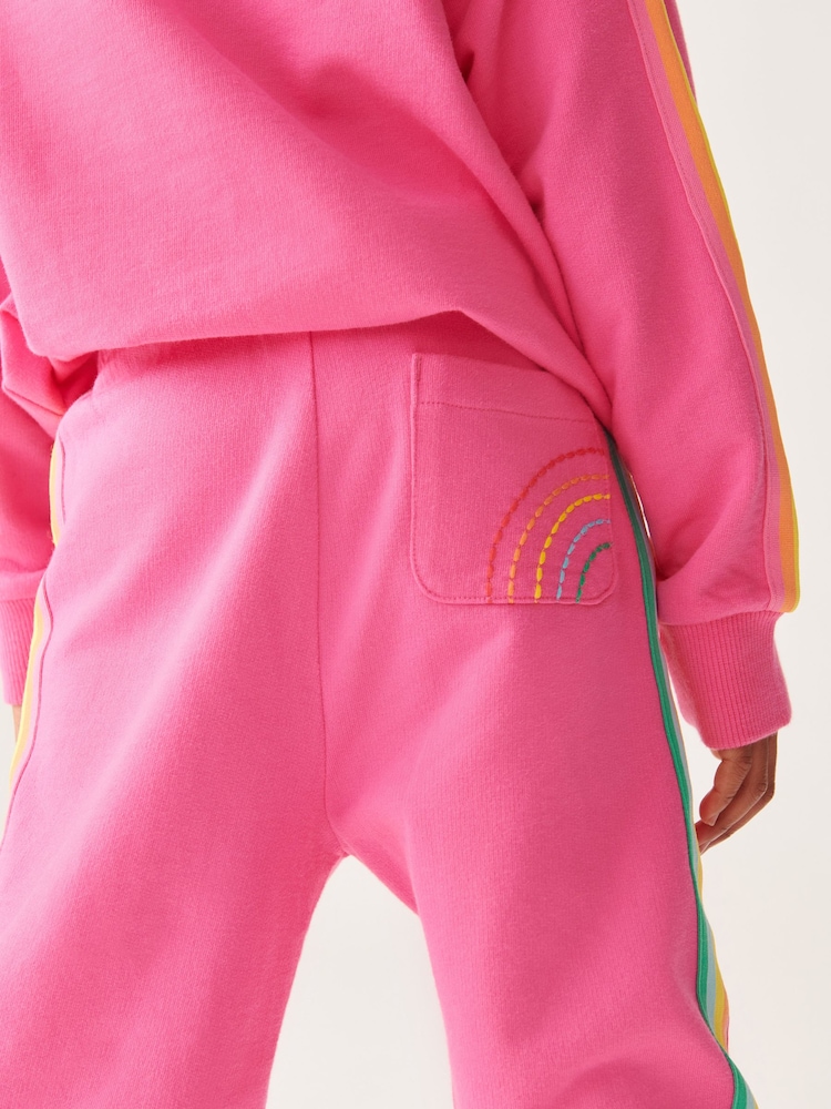 Little Bird by Jools Oliver Pink Sweatshirt and Joggers Set - Image 7 of 13