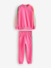 Little Bird by Jools Oliver Pink Sweatshirt and Joggers Set - Image 8 of 13