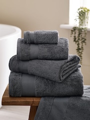 Grey Charcoal Egyptian Cotton Towel - Image 1 of 8