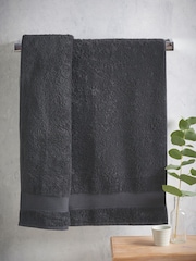 Grey Charcoal Egyptian Cotton Towel - Image 3 of 8