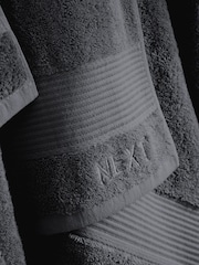 Grey Charcoal Egyptian Cotton Towel - Image 8 of 8