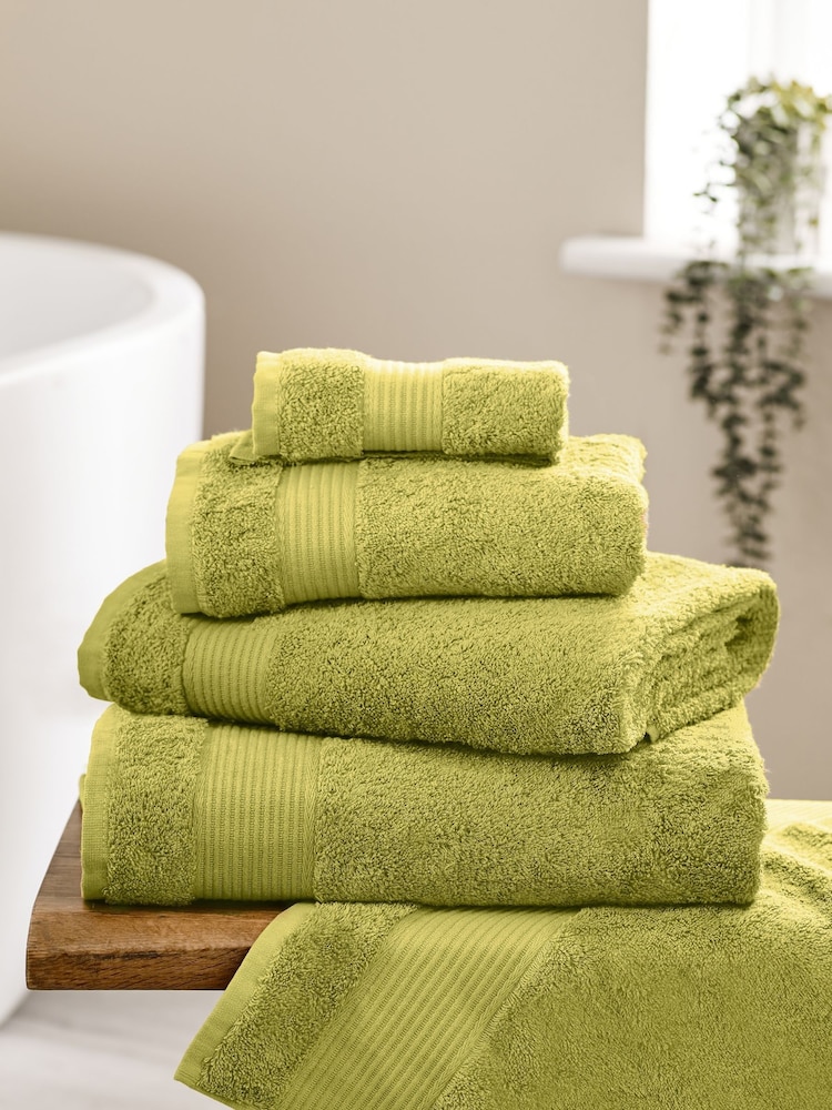 Green Lime Egyptian Cotton Towel - Image 1 of 5