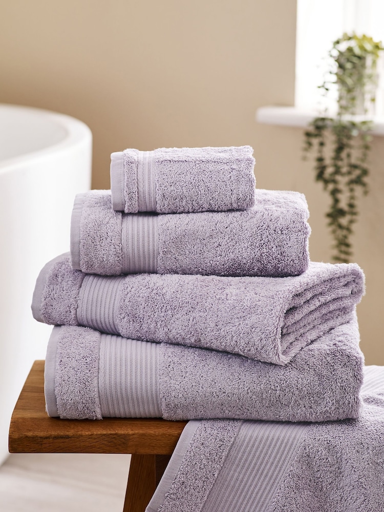 Purple Lilac Egyptian Cotton Towel - Image 1 of 5
