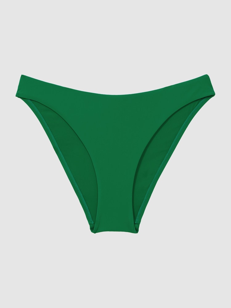 Reiss Green Carina High Cut Bikini Bottoms - Image 2 of 5