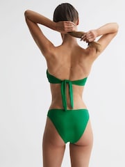 Reiss Green Carina High Cut Bikini Bottoms - Image 5 of 5