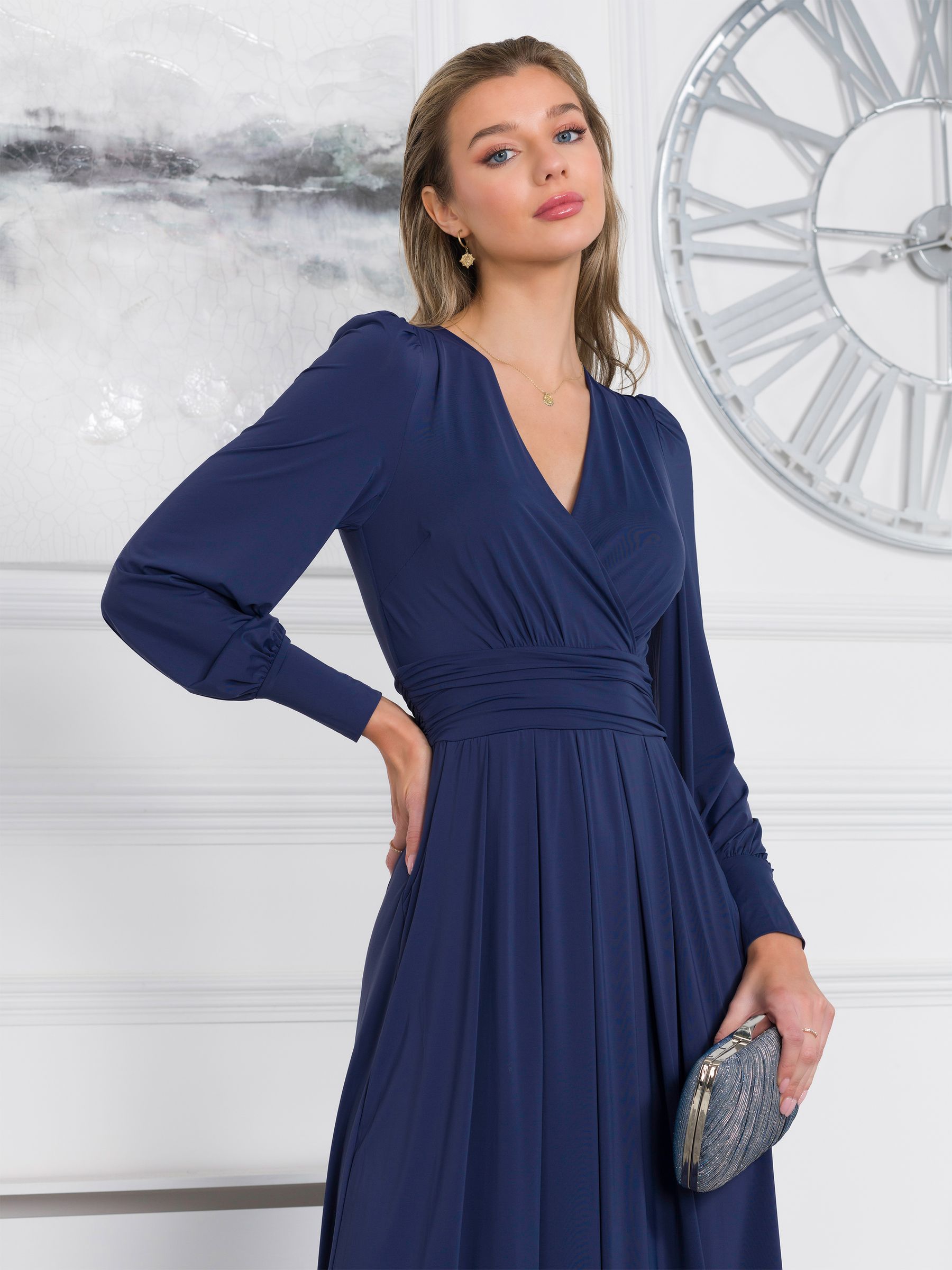 Navy jersey maxi dress new arrivals