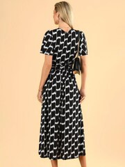 Jolie Moi Black Angel Sleeve Halley Jersey Maxi Dress - Image 2 of 5