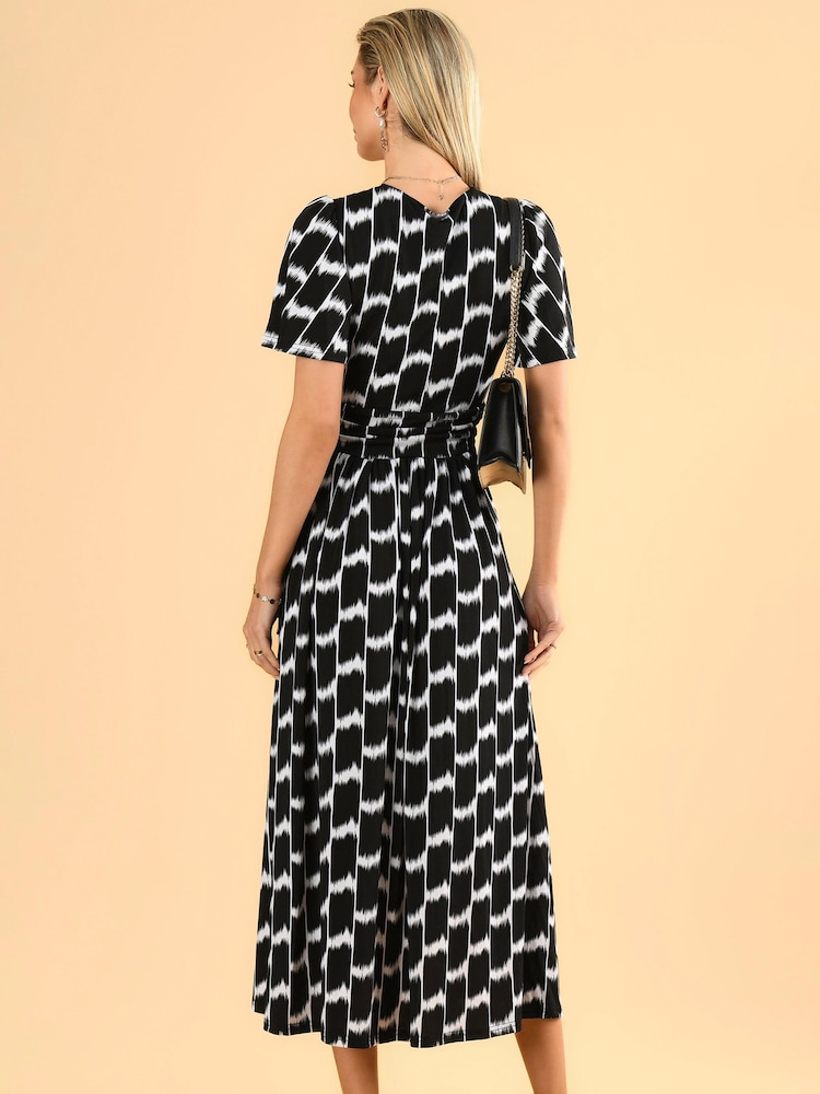 Jolie Moi Black Angel Sleeve Halley Jersey Maxi Dress - Image 2 of 5