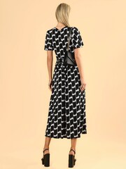 Jolie Moi Black Angel Sleeve Halley Jersey Maxi Dress - Image 3 of 5