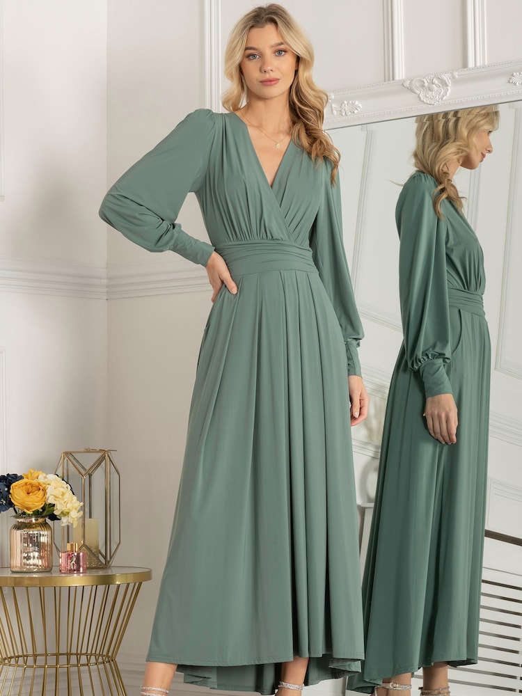 Grün - Jolie Moi Rashelle Langärmeliges Maxikleid aus Jersey - Bild 1 von 6 Grün - Jolie Moi Rashelle Langärmeliges Maxikleid aus Jersey - Bild 1 von 6