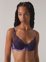 B by Ted Baker Charcoal Floral Non Pad Underwire Lace Bra - Image 3 of 7